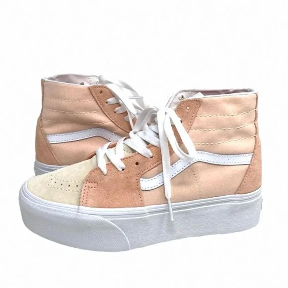 VANS Sk8-Hi Tapered Platform Shoes Skate Peach VN0A5JMKBOD Canvas Suede Women's